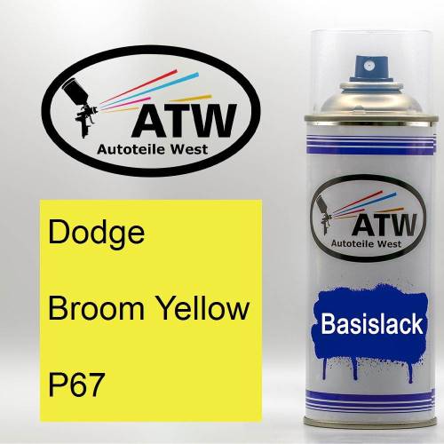 Dodge, Broom Yellow, P67: 400ml Sprühdose, von ATW Autoteile West.
